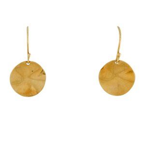 IPPOLITA 18K 750 YELLOW GOLD CLASSICO HAMMERED DROP EARRINGS